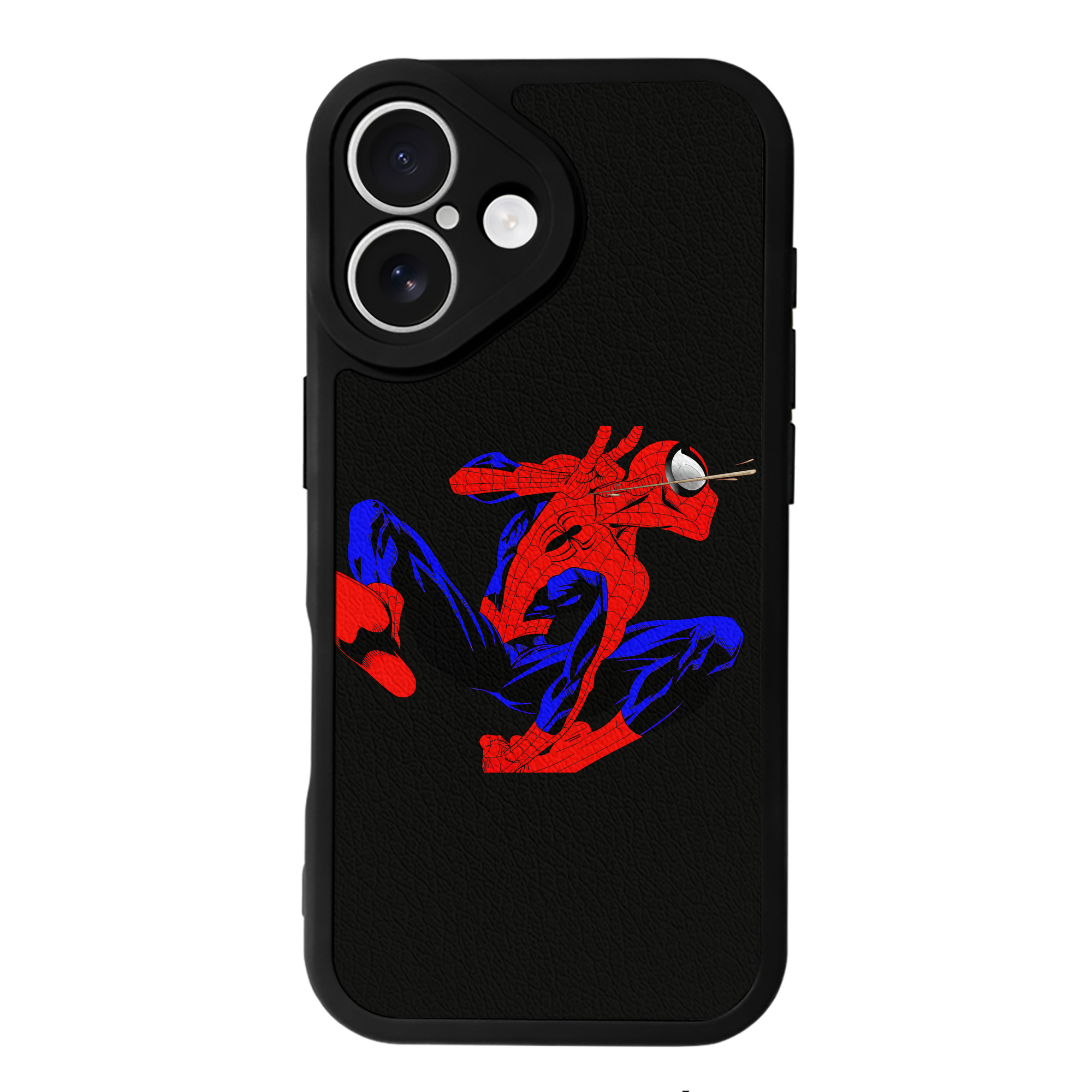 （画像用） Spider Man スパイダーマン 【iPhone 16シリーズ対応】シリコンスマホケース（レザー調） 材質：シリコン
